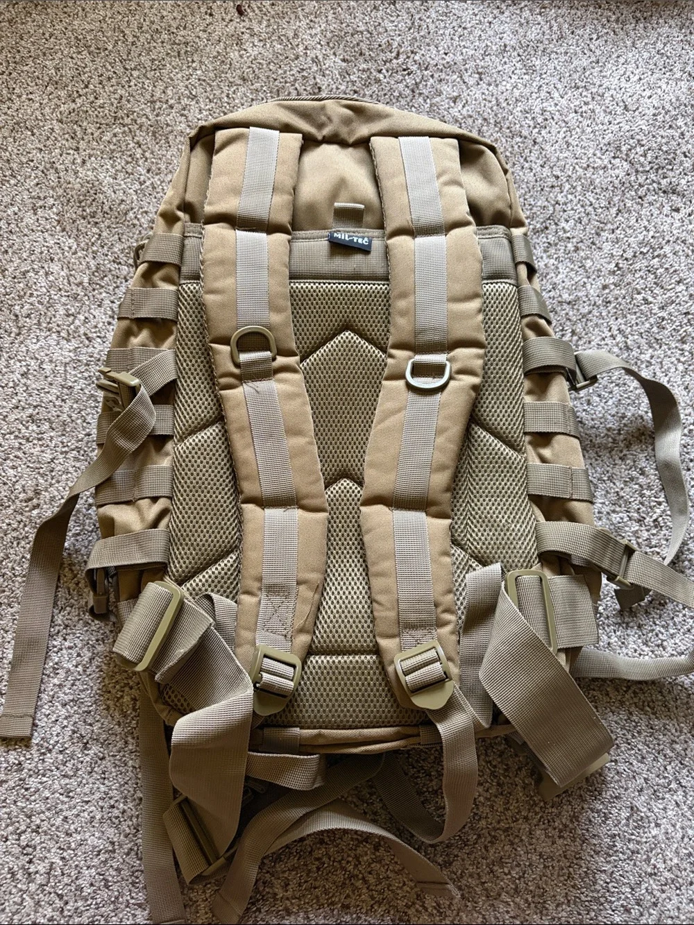 Tactical Men’s Backpack in Khaki - Durable Everyday Carry - Mil-Tec
